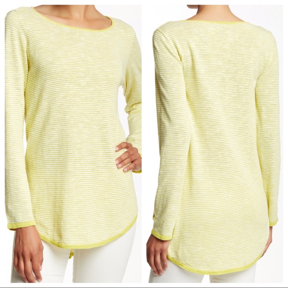 Eileen Fisher Tops - EILEEN FISHER Boatneck Linen Blend Slub Knit Long Sleeve Tee